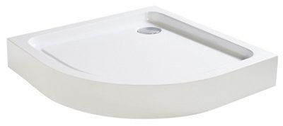 Cooke & Lewis Lagan Gloss White Quadrant Shower tray (L)800mm (W)800mm (H) 150mm