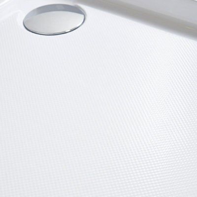 Cooke & Lewis Lagan Gloss White Quadrant Shower tray (L)800mm (W)800mm (H) 150mm