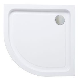 Cooke & Lewis Lagan Gloss White Quadrant Shower tray (L)900mm (W)900mm (H) 150mm