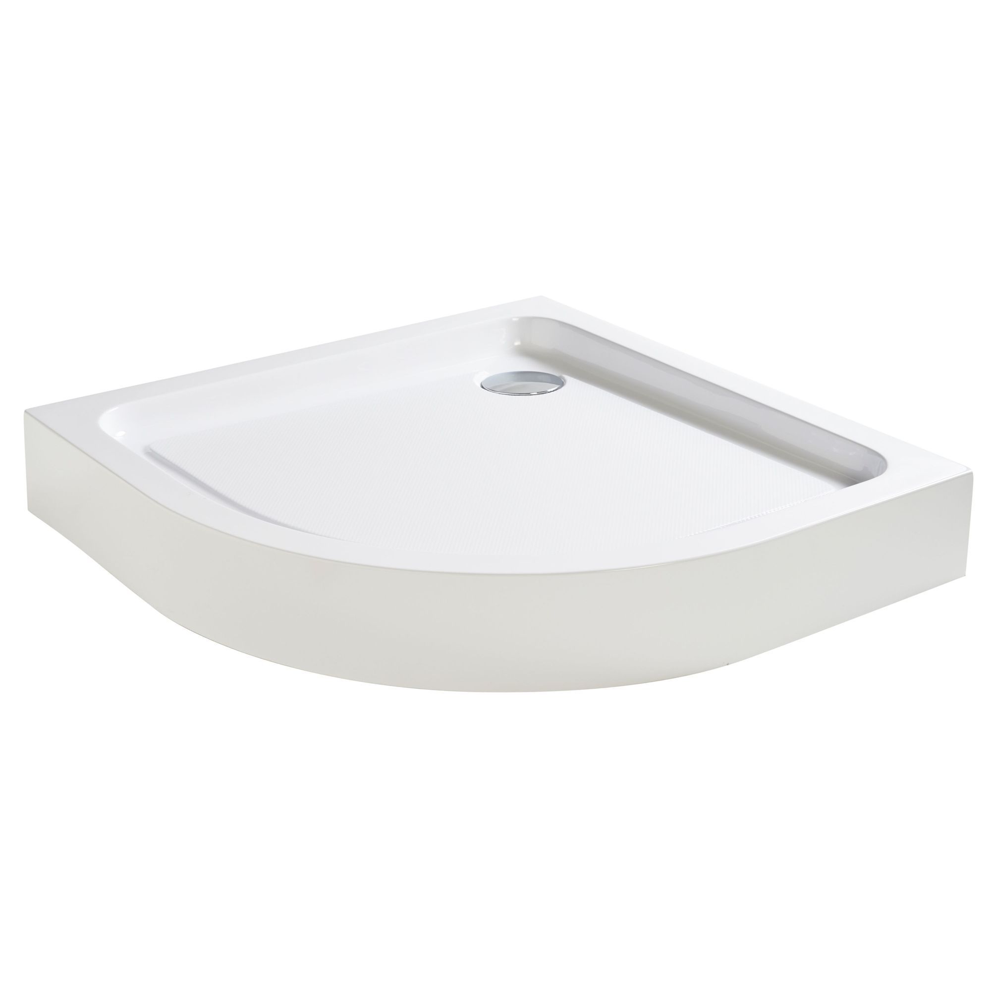 Cooke & Lewis Lagan Gloss White Quadrant Shower tray (L)900mm (W)900mm