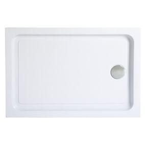 Cooke & Lewis Lagan Gloss White Rectangular Shower tray (L)1000mm (W)800mm (H) 150mm