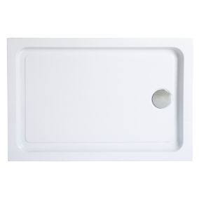 Cooke & Lewis Lagan Gloss White Rectangular Shower tray (L)100cm (W)80cm (H)15cm