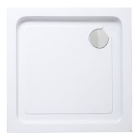 Cooke & Lewis Lagan Gloss White Square Shower tray (L)800mm (W)800mm (H) 150mm