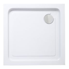 Cooke & Lewis Lagan Gloss White Square Shower tray (L)800mm (W)800mm
