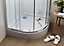 Cooke & Lewis Lagan White Quadrant Shower tray (L)90cm (W)90cm (H)90cm