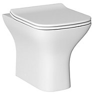 Cooke & Lewis Lanzo Contemporary Back to wall Toilet with Soft close seat