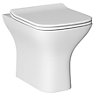 Cooke & Lewis Lanzo White Back to wall Toilet with Soft close seat