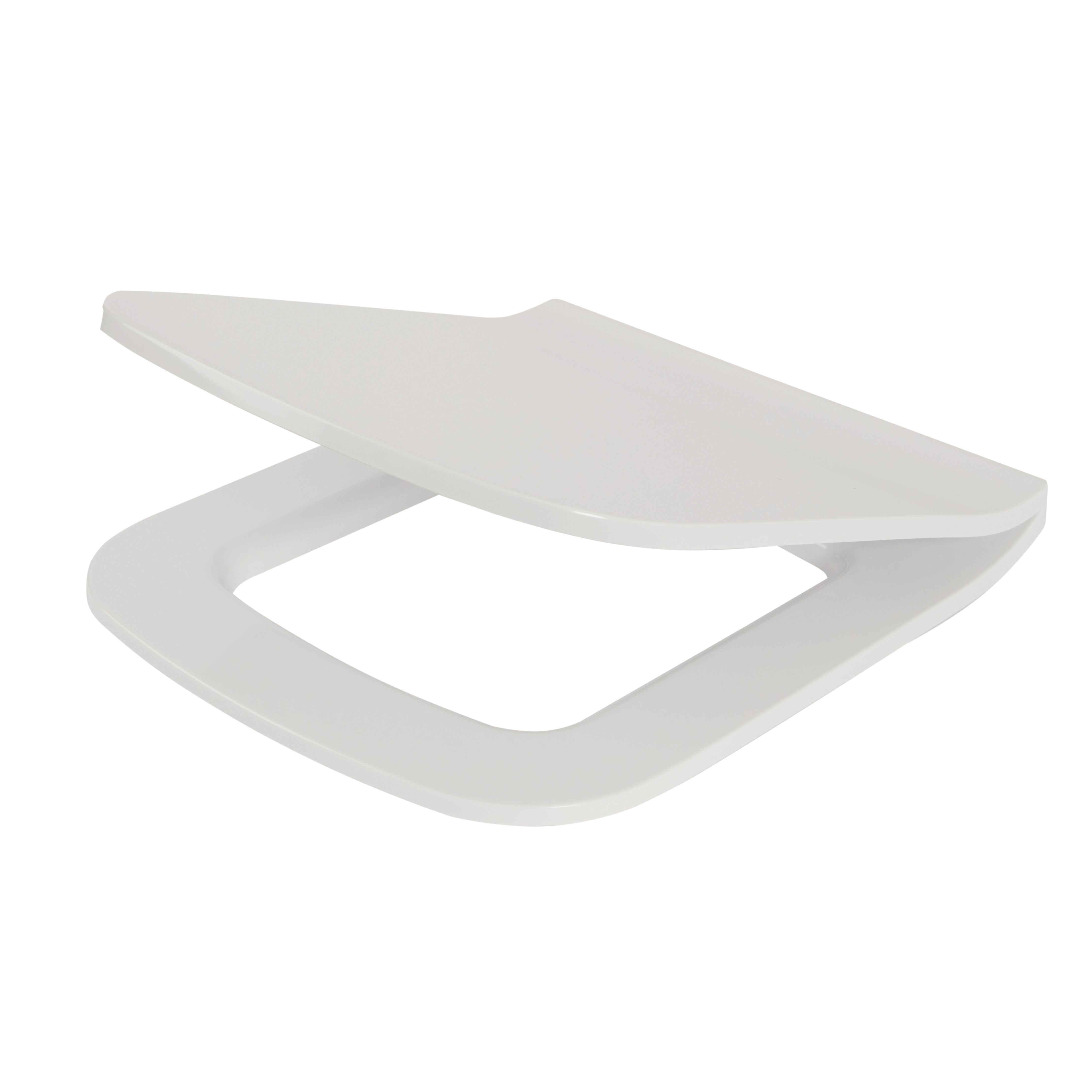 Cooke & Lewis Lanzo White Soft close Toilet seat