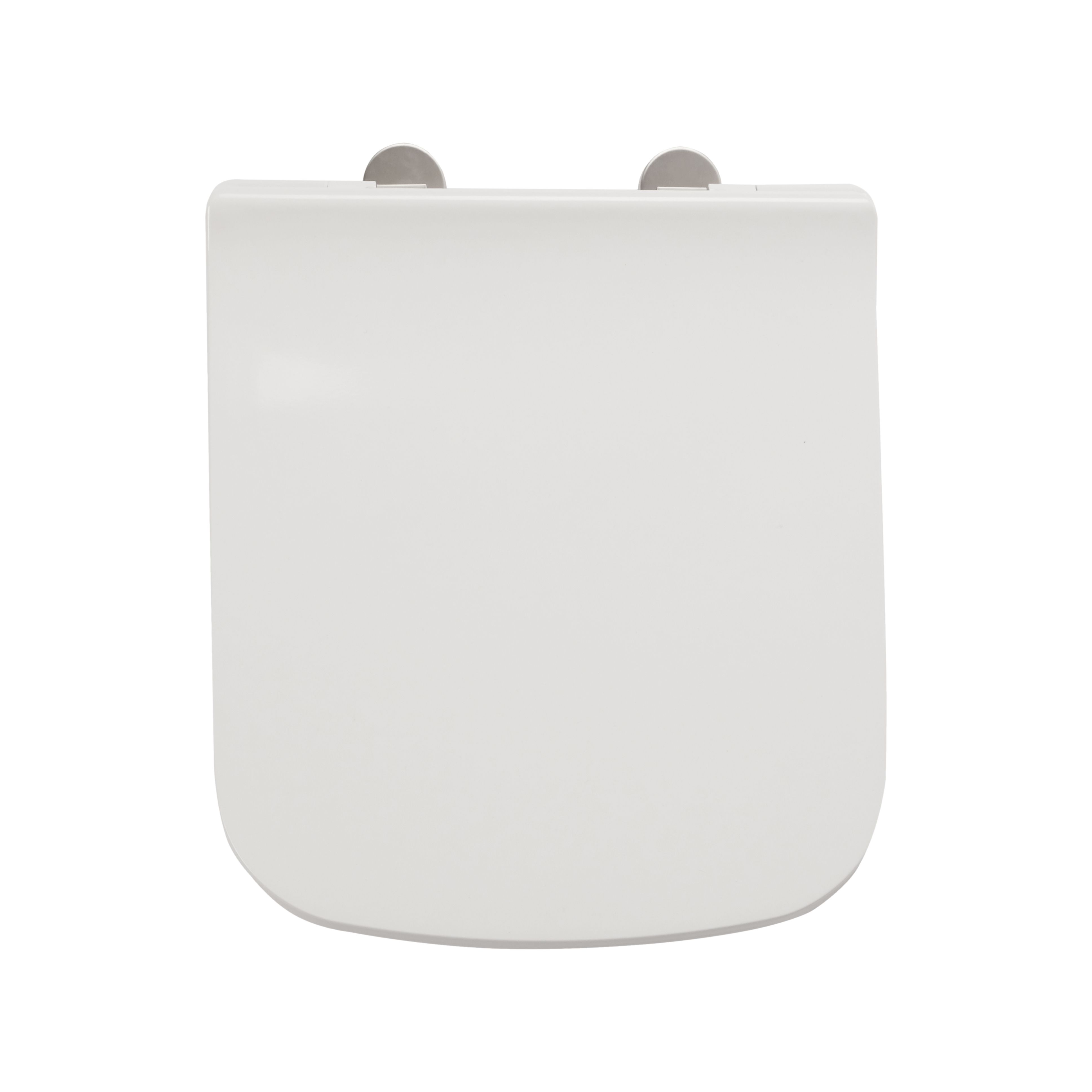 Cooke & Lewis Lanzo White Soft close Toilet seat
