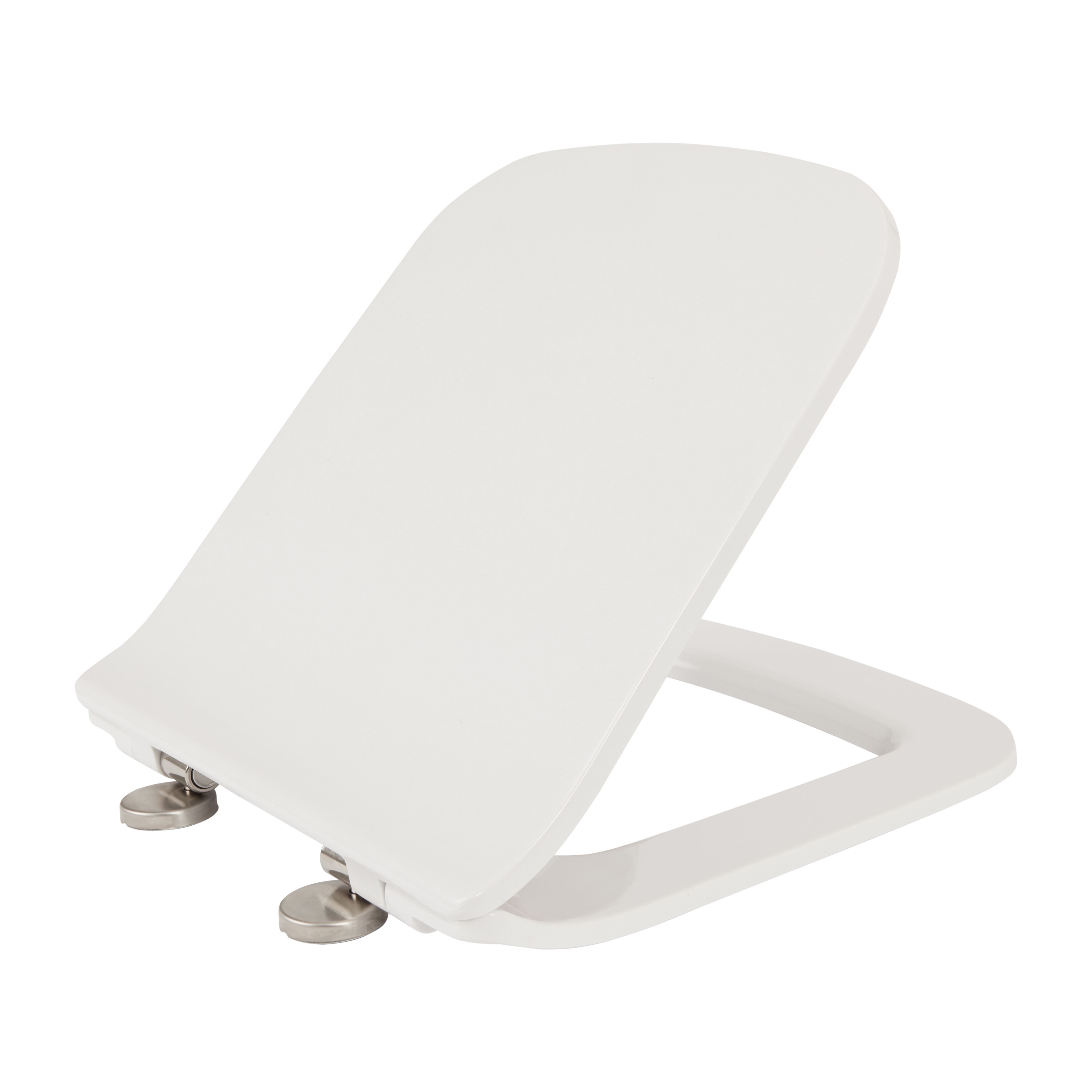 Cooke & Lewis Lanzo White Soft close Toilet seat