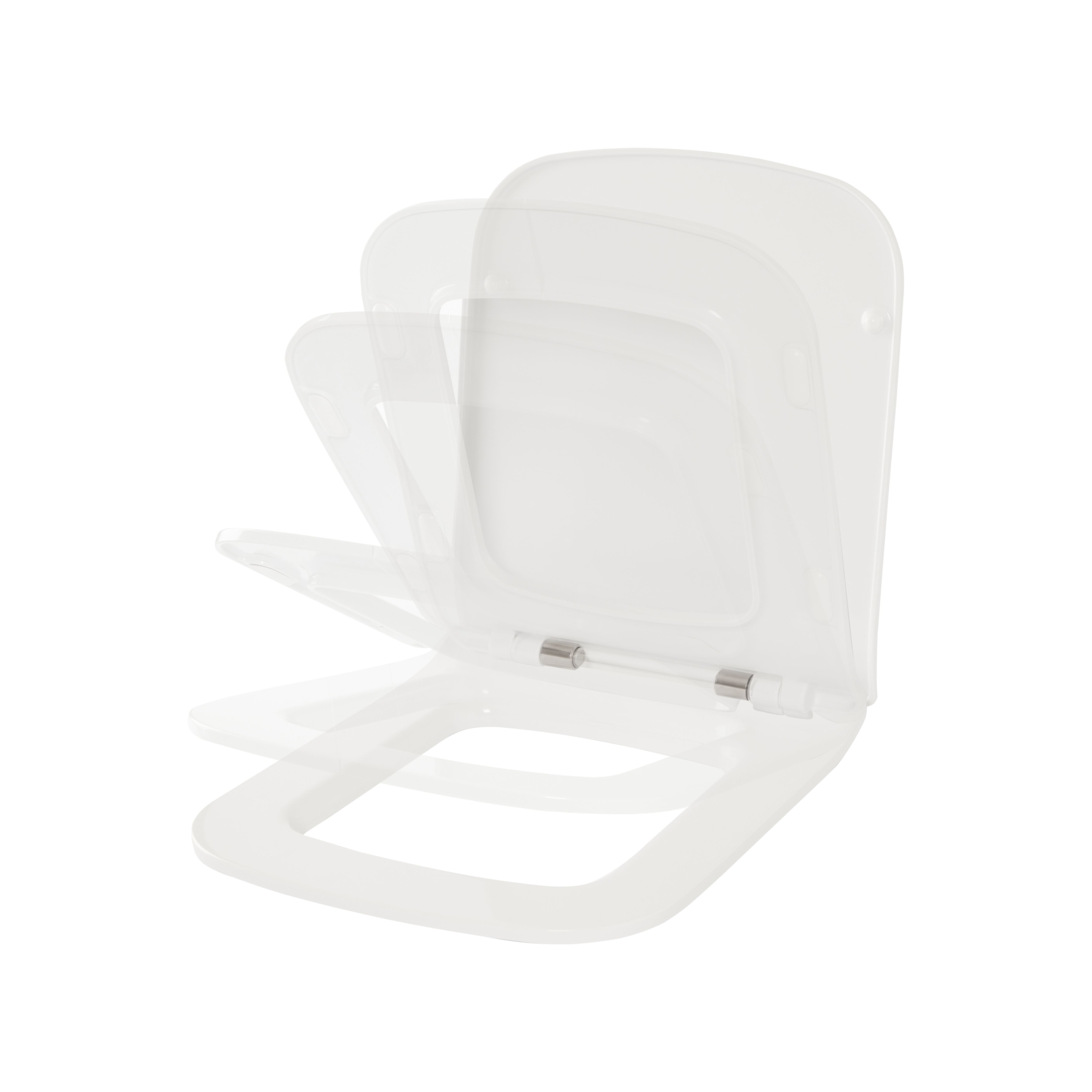 Cooke & Lewis Lanzo White Soft close Toilet seat