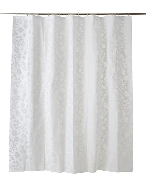Silver Leaf Shower Curtain L 1800mm, Silver Shower Curtain