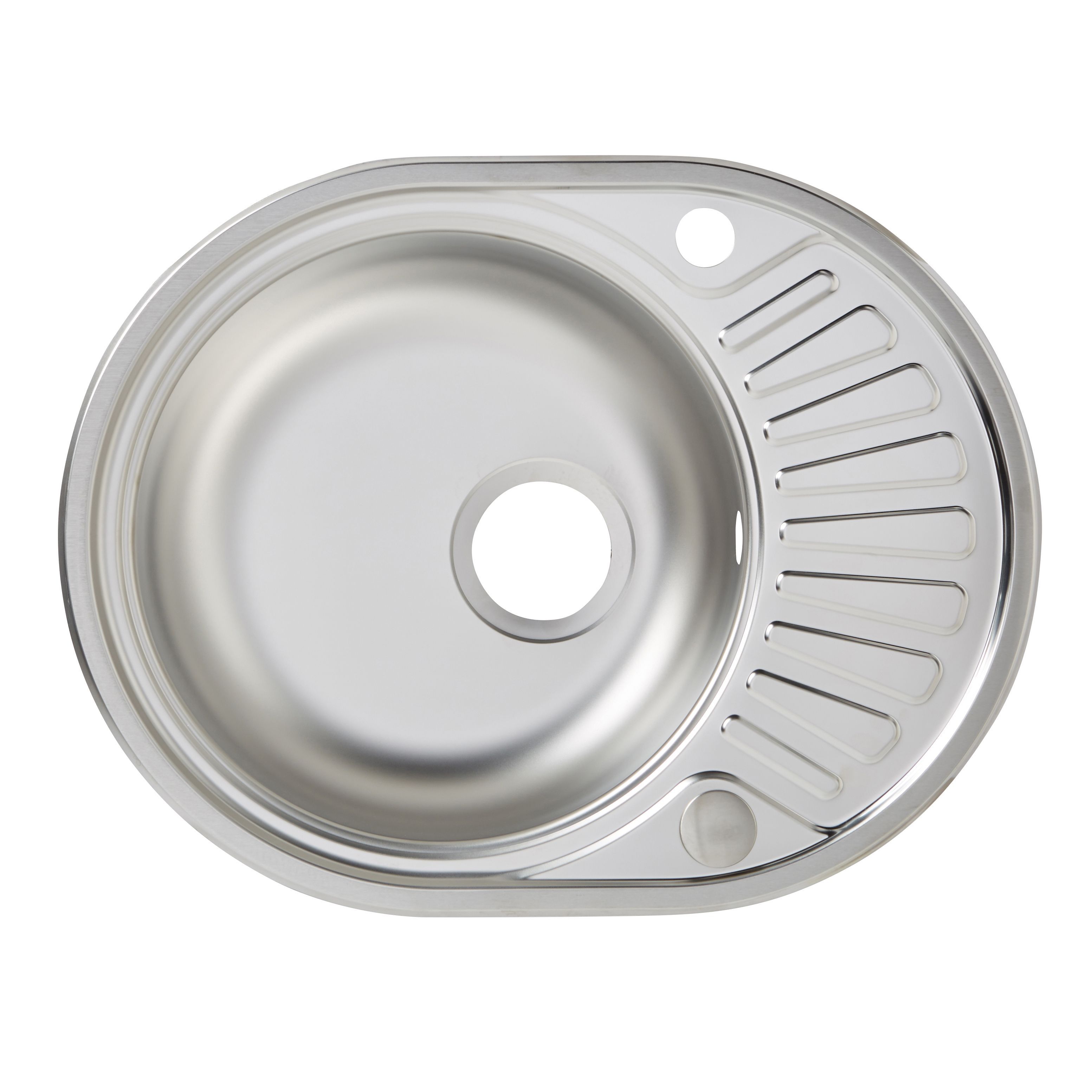 Round sink with discount drainer