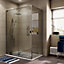 Cooke & Lewis Luxuriant Frameless Semi-mirrored Silver effect Rectangular Shower enclosure - Hinged door (W)140cm (D)90cm