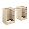Cooke & Lewis Maple effect Double dressing table unit carcass (H)747mm (W)1360mm (D)578mm