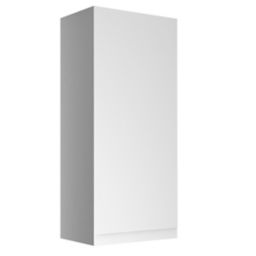 Cooke & Lewis Marletti Gloss White Single Mirrored Wall Cabinet (W)300mm (H)672mm