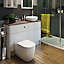 Cooke & Lewis Marletti Slimline Gloss White Freestanding Toilet cabinet (H)852mm (W)600mm