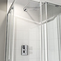 Cooke & Lewis Meranti Chrome effect Wall-mounted Mixer Shower