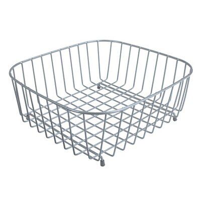 Cooke & Lewis Metal Silver effect Storage basket, (W)395mm