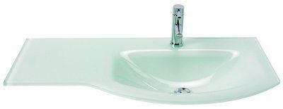 Cooke & Lewis Modular furniture Clear Round Counter top Basin (W)96.4cm