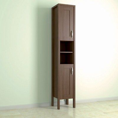 Cooke & Lewis Modular furniture Walnut effect Bathroom Cabinet (H)200cm (W)36.5cm