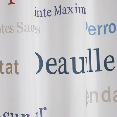 Cooke & Lewis Multicolour Letter print Shower curtain (H)200cm (W)180cm