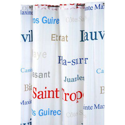 Cooke & Lewis Multicolour Letter print Shower curtain (H)200cm (W)180cm