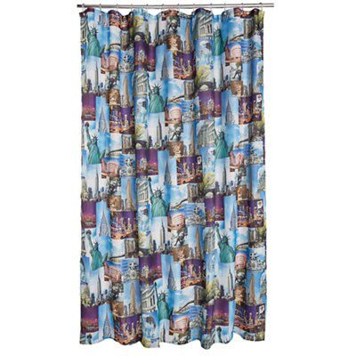 Cooke & Lewis Multicolour NYC Shower curtain (H)200cm (W)180cm