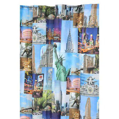 Cooke & Lewis Multicolour NYC Shower curtain (H)200cm (W)180cm