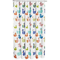 Cooke & Lewis Multicolour Pepo ducks Shower curtain (H)200cm (W)180cm