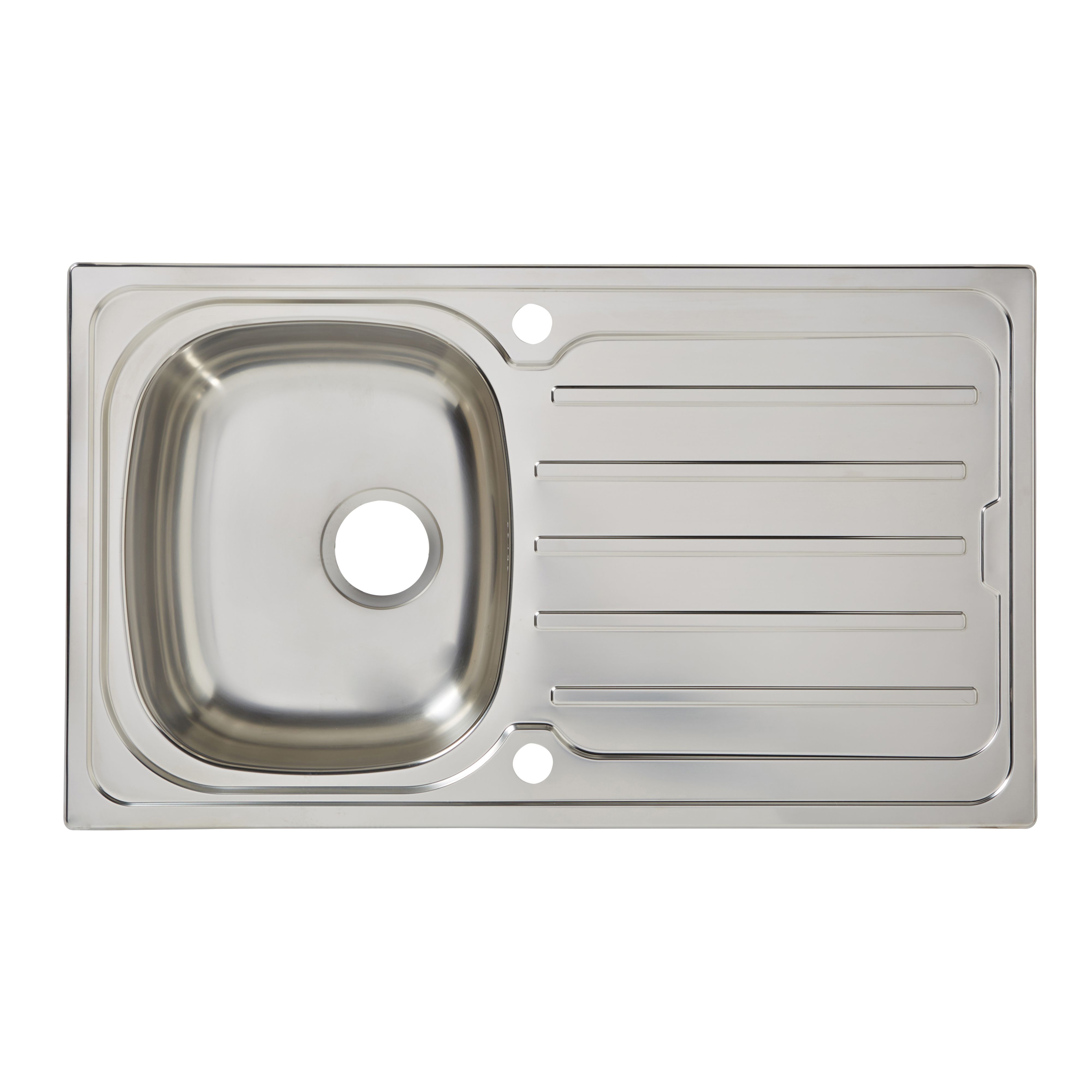 Cooke & Lewis Nakaya Polished Inox Stainless steel 1 Bowl Sink