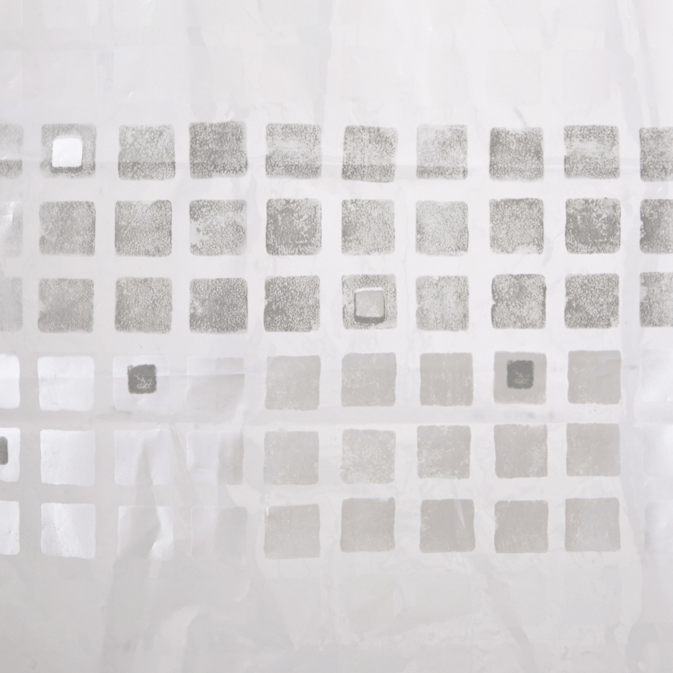 Cooke & Lewis Nakina White & Silver Mosaic Shower curtain (W)180cm