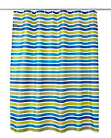 Cooke & Lewis Navesti Multicolour Stripe Shower curtain (W)180cm
