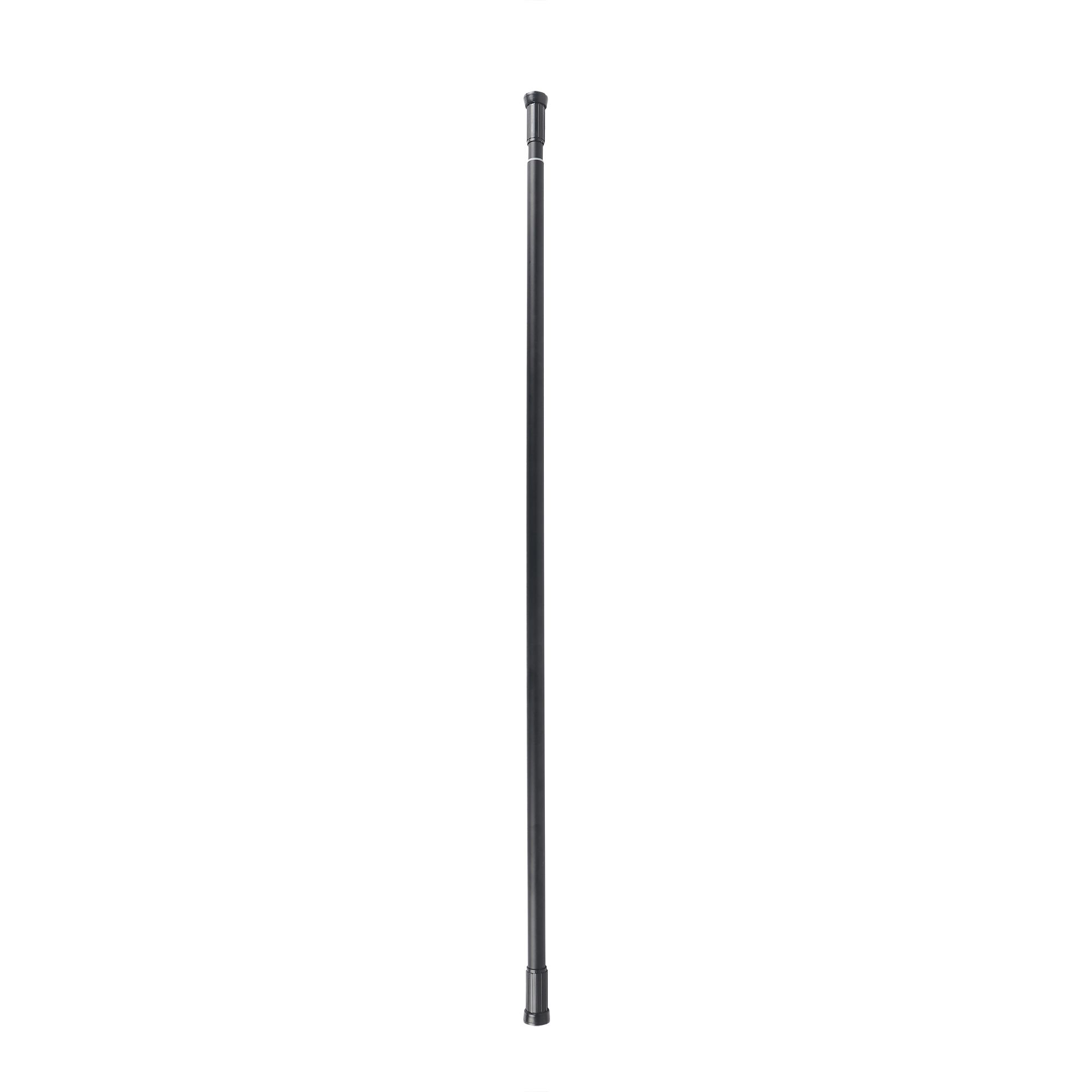 Cooke & Lewis Nira Black Extendable Straight Shower curtain rod (L)200cm