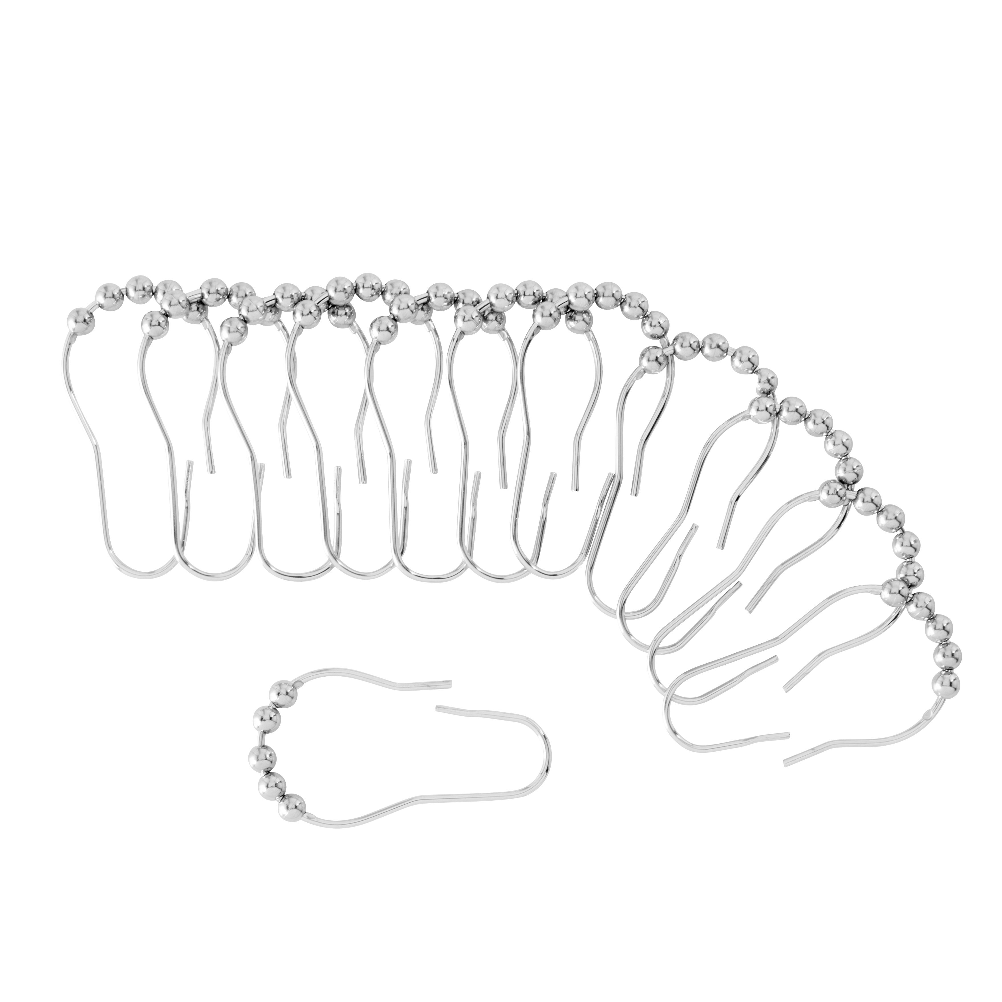 Cooke & Lewis Nira Chrome effect Metal Curtain ring, Pack of 12 DIY