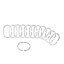 Cooke & Lewis Nira Clear Curtain ring, Pack of 12