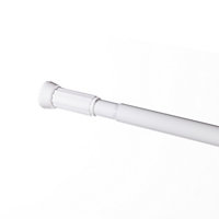 Cooke & Lewis Nira White Extendable Straight Shower curtain rod (L)110cm