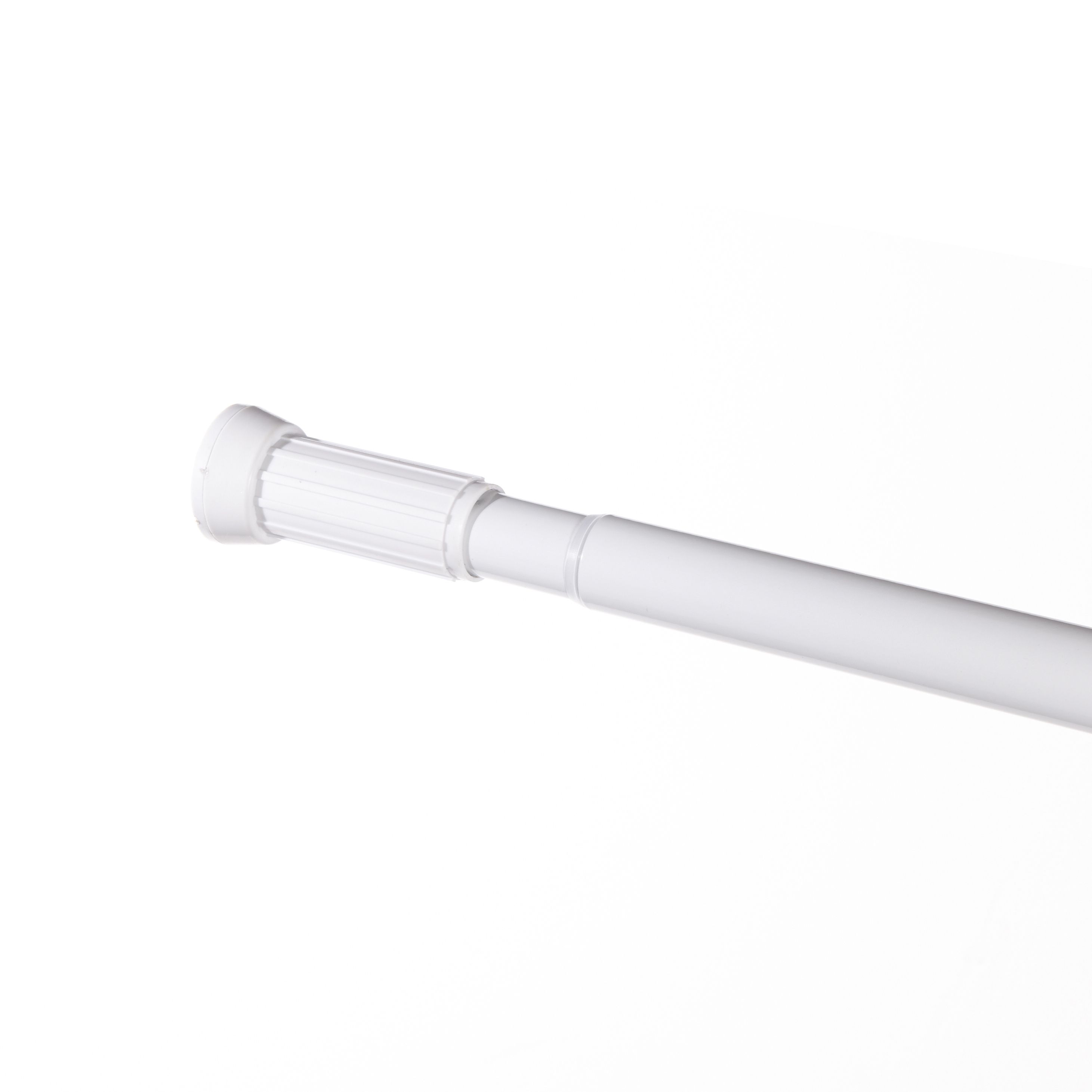 Cooke & Lewis Nira White Extendable Straight Shower curtain rod (L