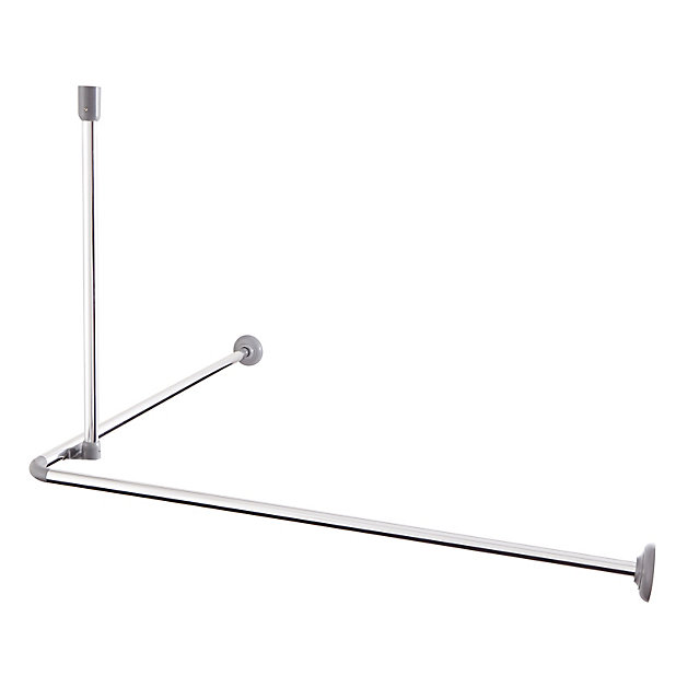 Cooke Lewis Non Extendable Nira, Angled Shower Curtain Rod
