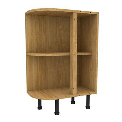 Cooke & Lewis Oak effect Curved end Base cabinet, (W)335mm