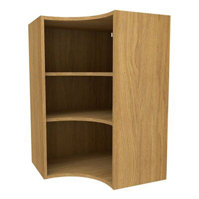 Cooke & Lewis Oak effect Tall Curved corner Wall cabinet, (W)625mm (D)335mm