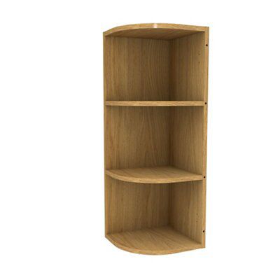 Cooke & Lewis Oak effect Tall Curved end Wall cabinet, (W)335mm (D)335mm