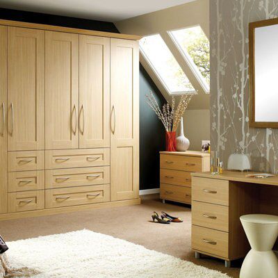Cooke & Lewis Oak effect Wardrobe cabinet (H)2112mm (W)900mm (D)590mm