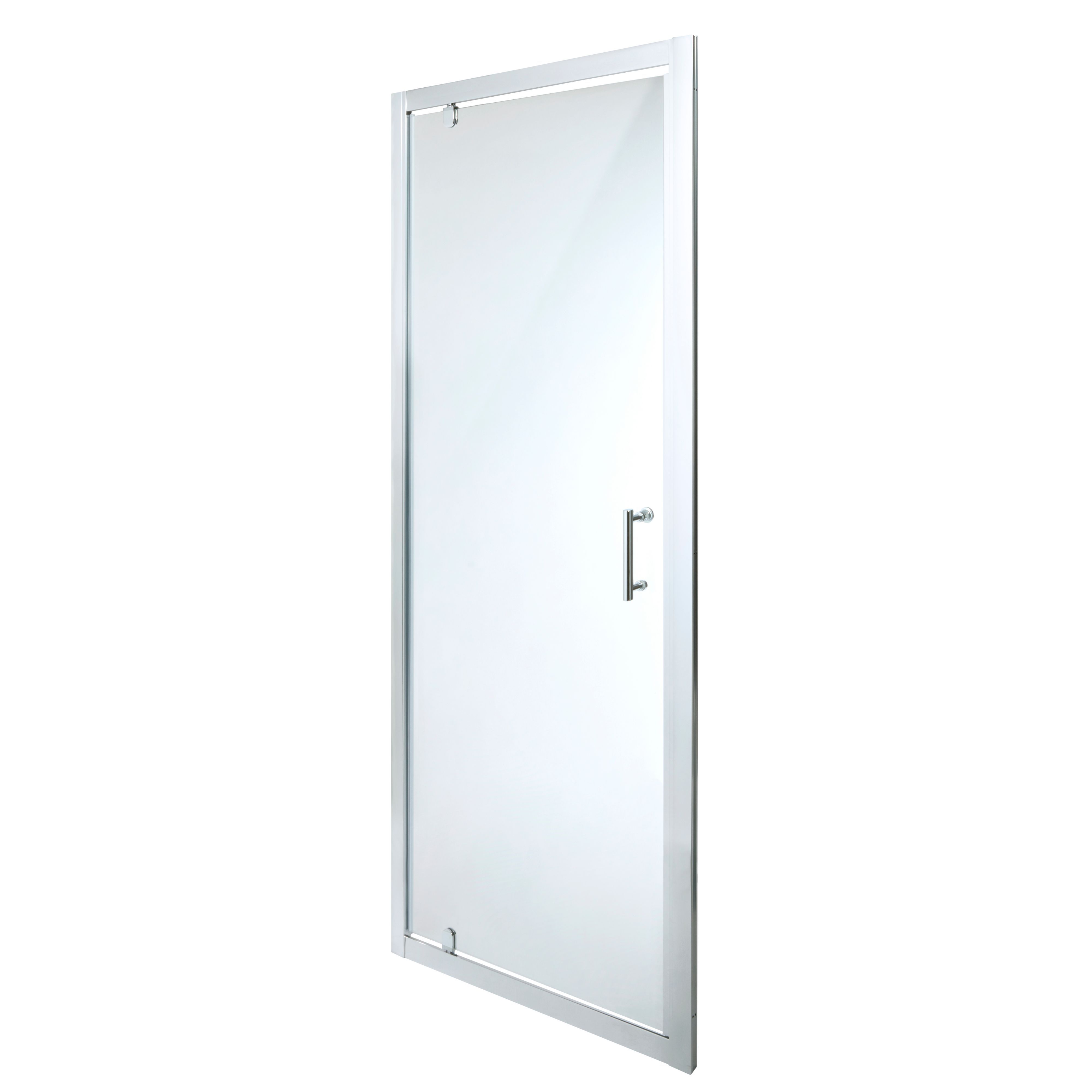 Cooke & Lewis Onega Argenté Silver effect Clear Half open pivot Shower Door (H)190cm (W)80cm