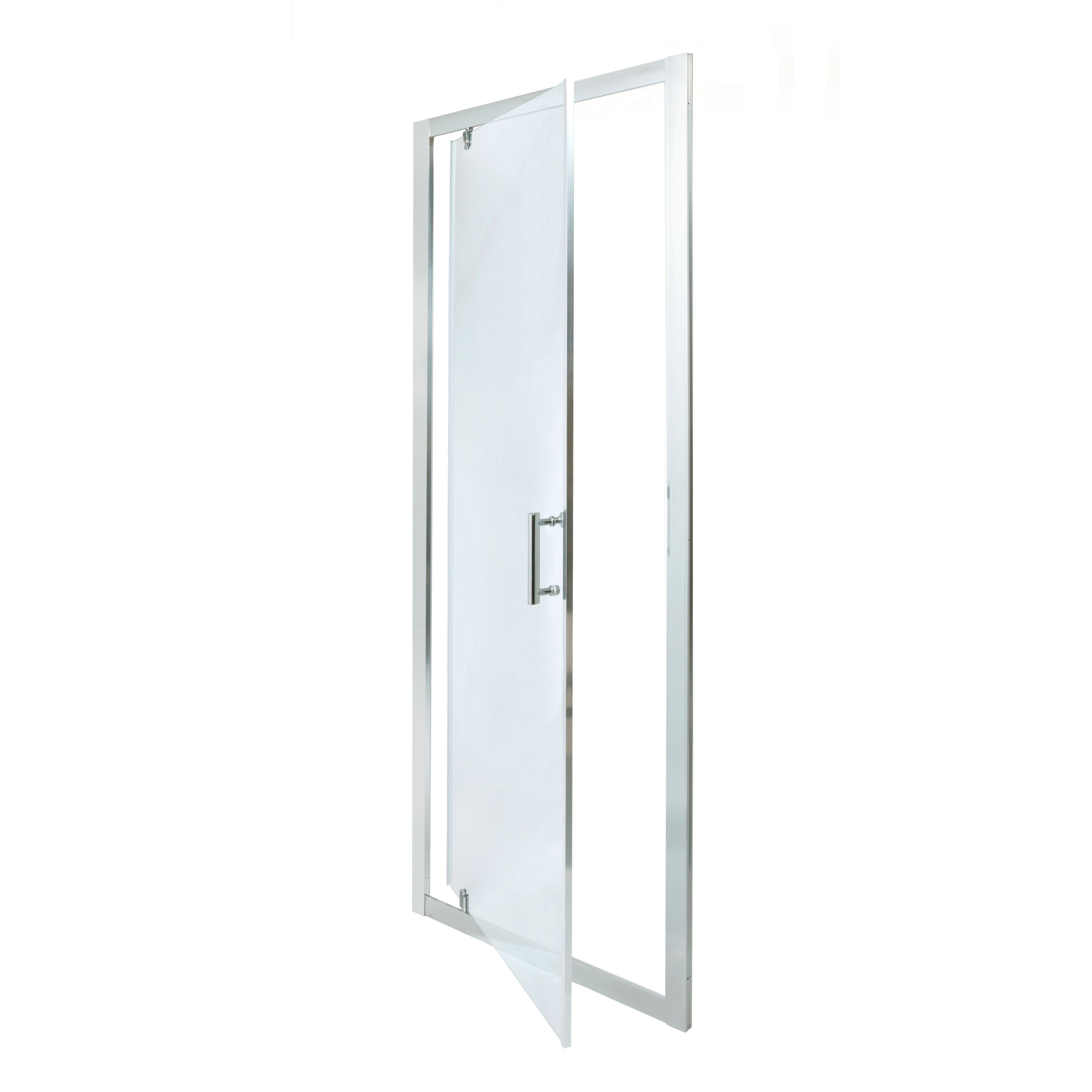 Cooke & Lewis Onega Argenté Silver effect Clear Half open pivot Shower Door  (H)190cm (W)80cm