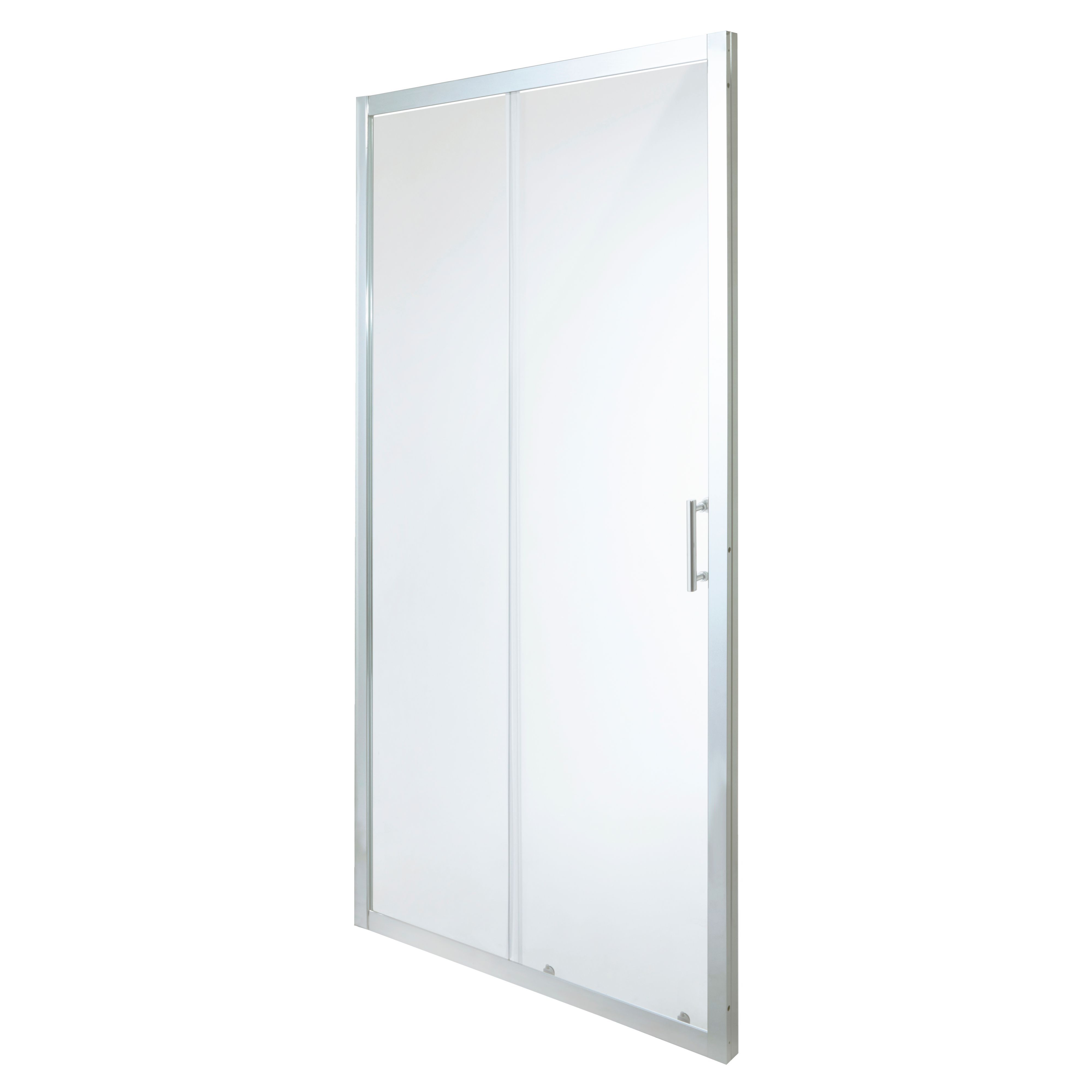 Cooke & Lewis Onega Argenté Silver effect Clear Sliding Shower Door (H ...