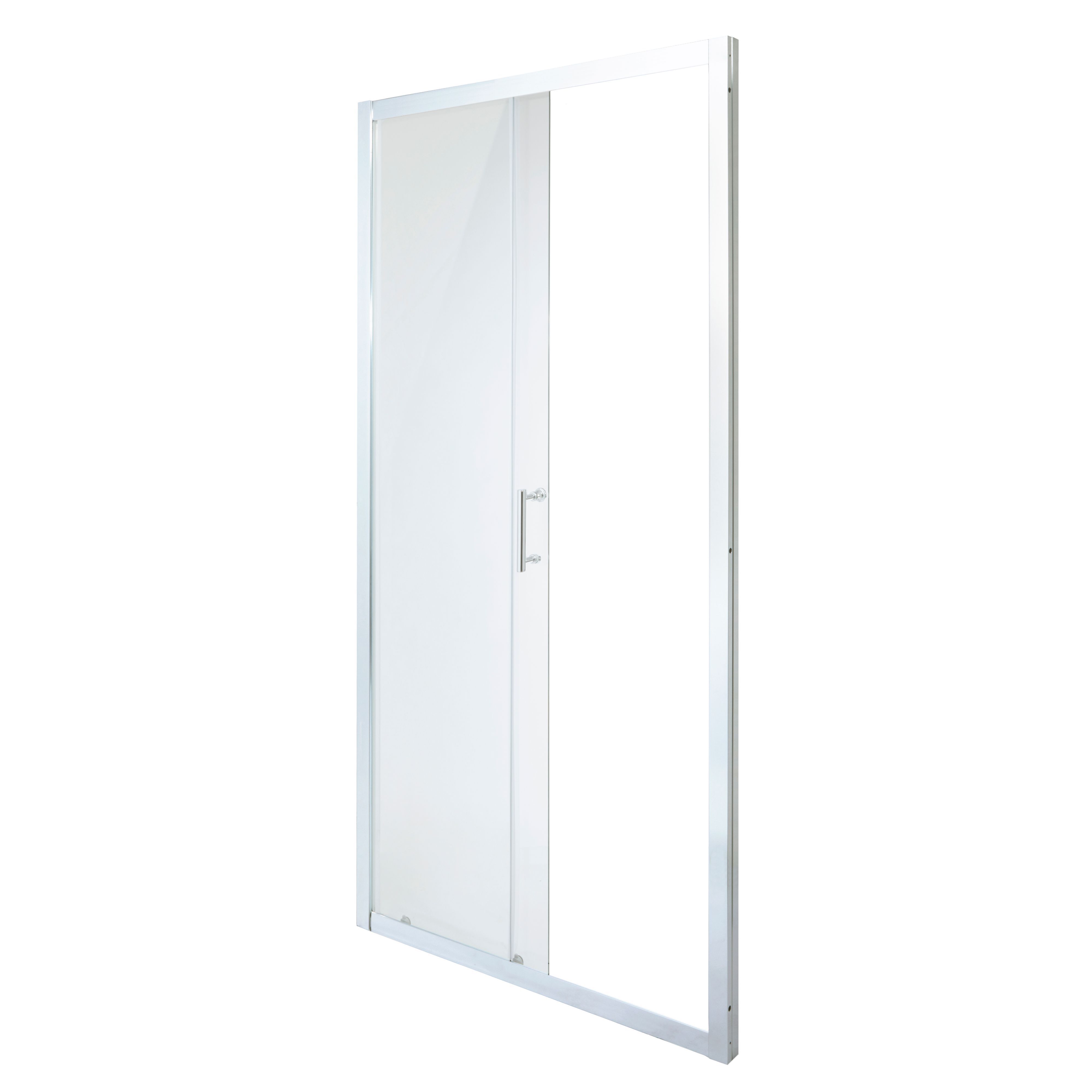 Cooke & Lewis Onega Argenté Silver effect Clear Sliding Shower Door (H)190cm (W)100cm