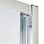 Cooke & Lewis Onega Argenté Silver effect Clear Sliding Shower Door (H)190cm (W)120cm