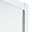 Cooke & Lewis Onega Blanc Frosted Striped pattern Sliding Shower Door (H)190cm (W)100cm