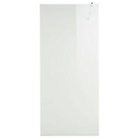 Cooke & Lewis Onega Chrome effect Clear Walk-in Wet room glass screen & bar (H)195cm (W)90cm